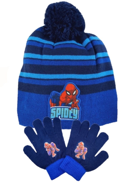 czapka-zimowa-rekawiczki-spiderman