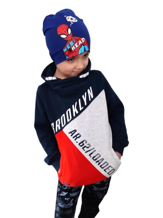 wiosenna-bawelniana-czapka-spiderman