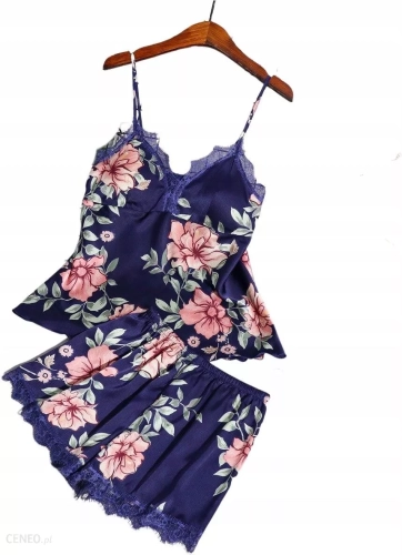 damska-pizama-dwuczesciowa-w-kwiatki-z-koronka