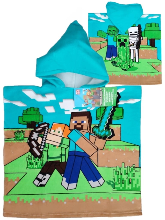 recznik-poncho-kapielowe-minecraft-microfibra
