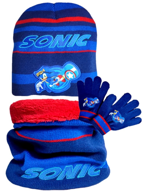 komplet-zimowy-czapka-komin-rekawiczki-Sonic-dla-chlopca