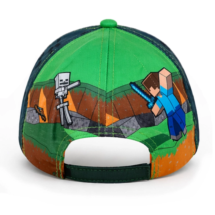 czapka-z-daszkiem-chlopieca-minecraft-na-lato-bejsbolowka-pomaranczowa