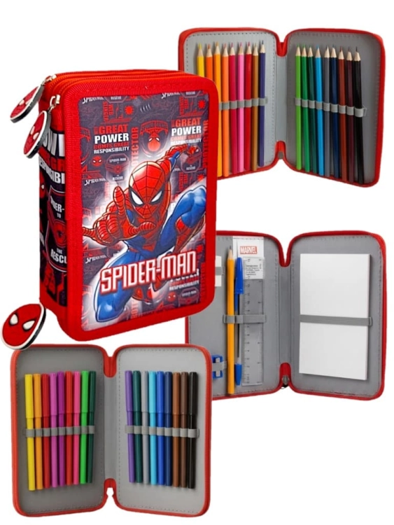 piornik-trzykomorowy-z-wyposazeniem-spider-man-marvel-czerwony