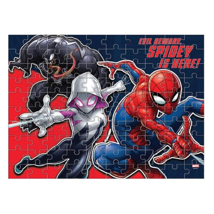 puzzle-marvel-spiderman-100-elementow-swiecace-kolorowanka-2w1