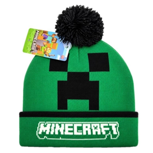 czapka-zimowa-minecraft-creeper-zielona
