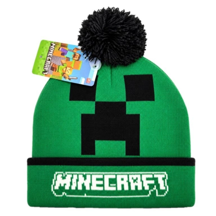czapka-zimowa-minecraft-creeper-zielona