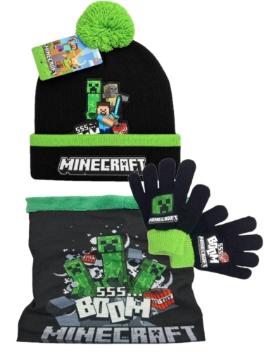 zestaw-zimowy-minecraft-czapka-komin-rekawiczki